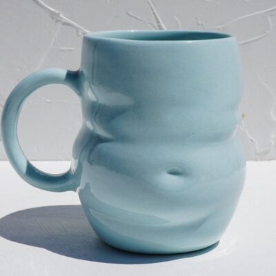 Big Belly Mug Blue by Voluptuary Ceramics